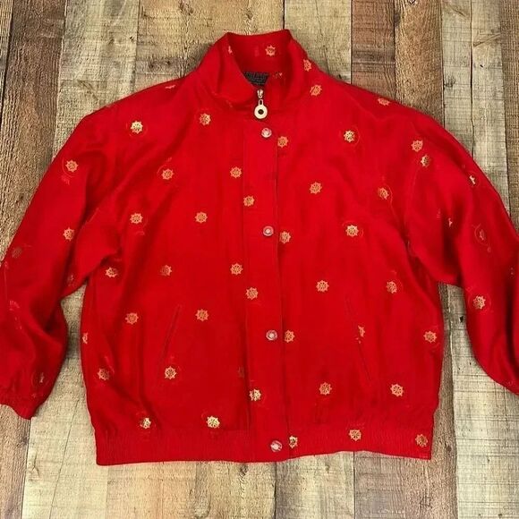 Mureli Silk Gold/ Red Nautical Jacket - Picture 3 of 12